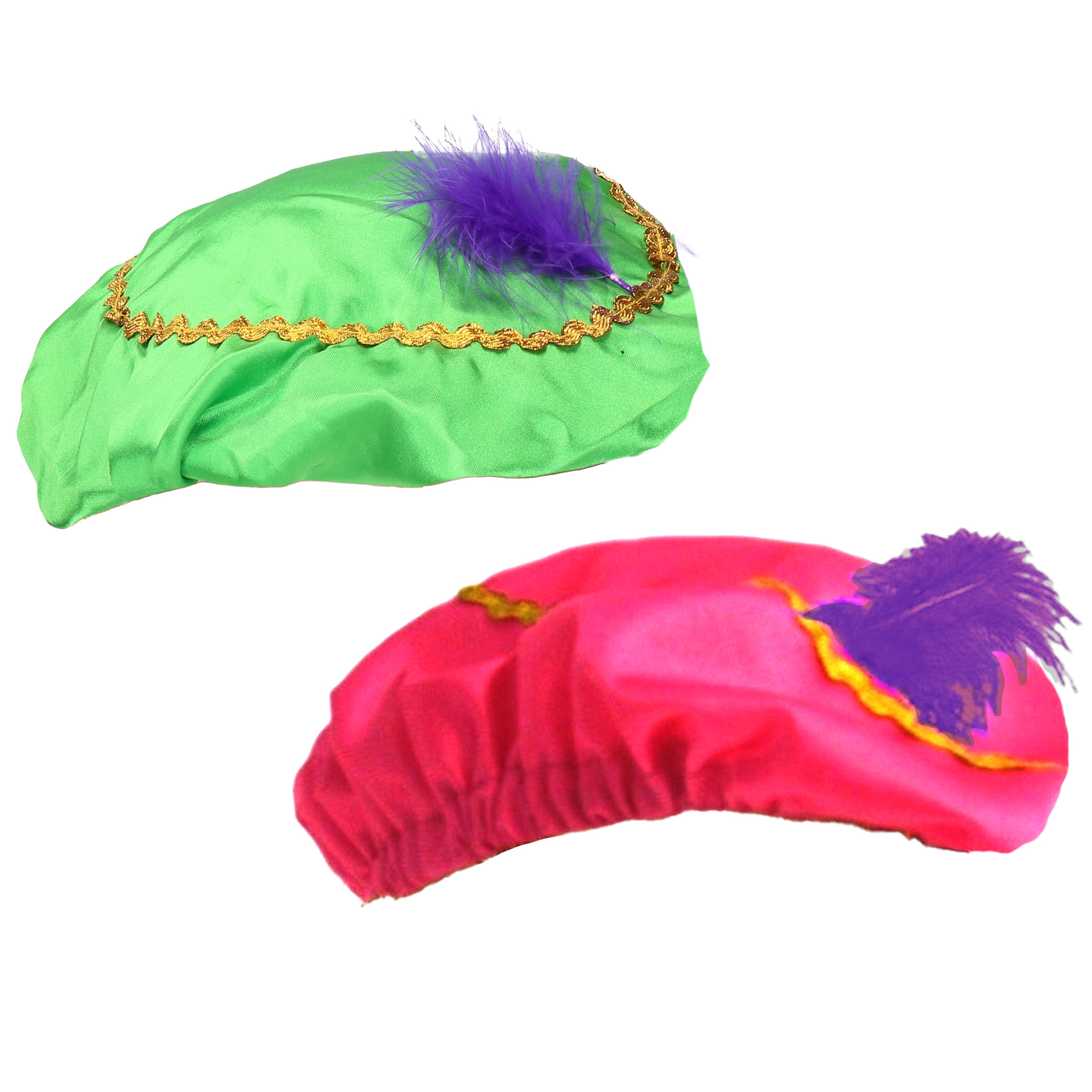 Folat setje van 2x stuks Pietenmutsen/baretten voor kinderen -