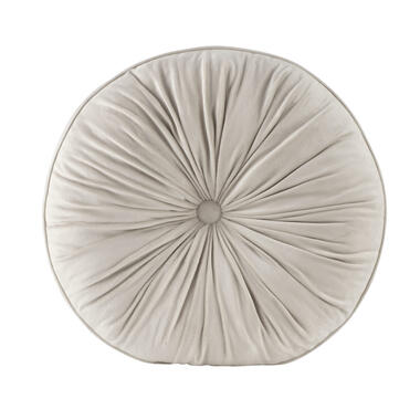 Matraskussen Olivia - beige - Ø45x10 cm - Leen Bakker