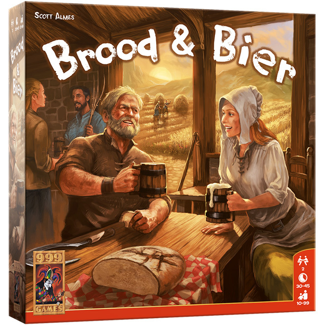 999 Games Brood & Bier bordspel Nederlands, 2 spelers, 30 - 45 minuten, Vanaf 10 jaar