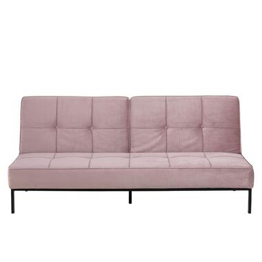 Slaapbank Linz - velvet roze - Leen Bakker