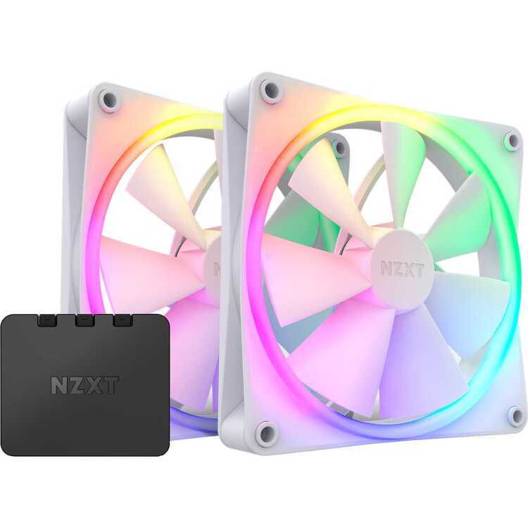 NZXT F140 RGB DUO Twin 140x140x25 case fan 2 stuks, Incl. RGB controller