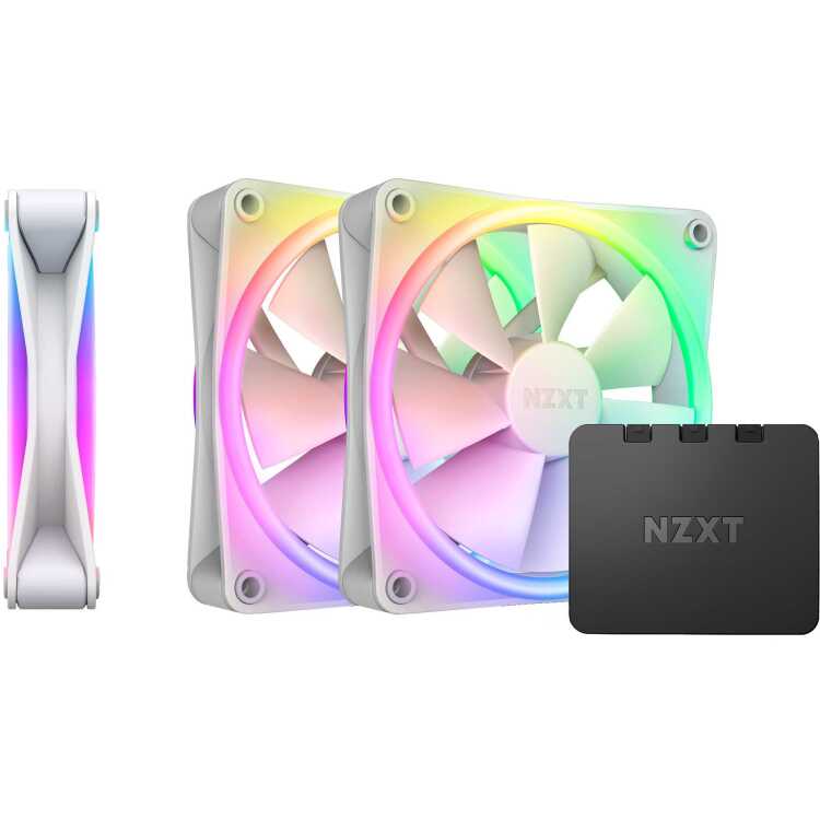 NZXT F120 RGB DUO Triple 120x120x25 case fan 3 stuks, incl. controller