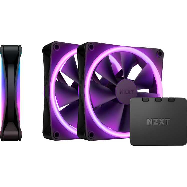 NZXT F120 RGB DUO Triple 120x120x25 case fan 3 stuks, incl. controller