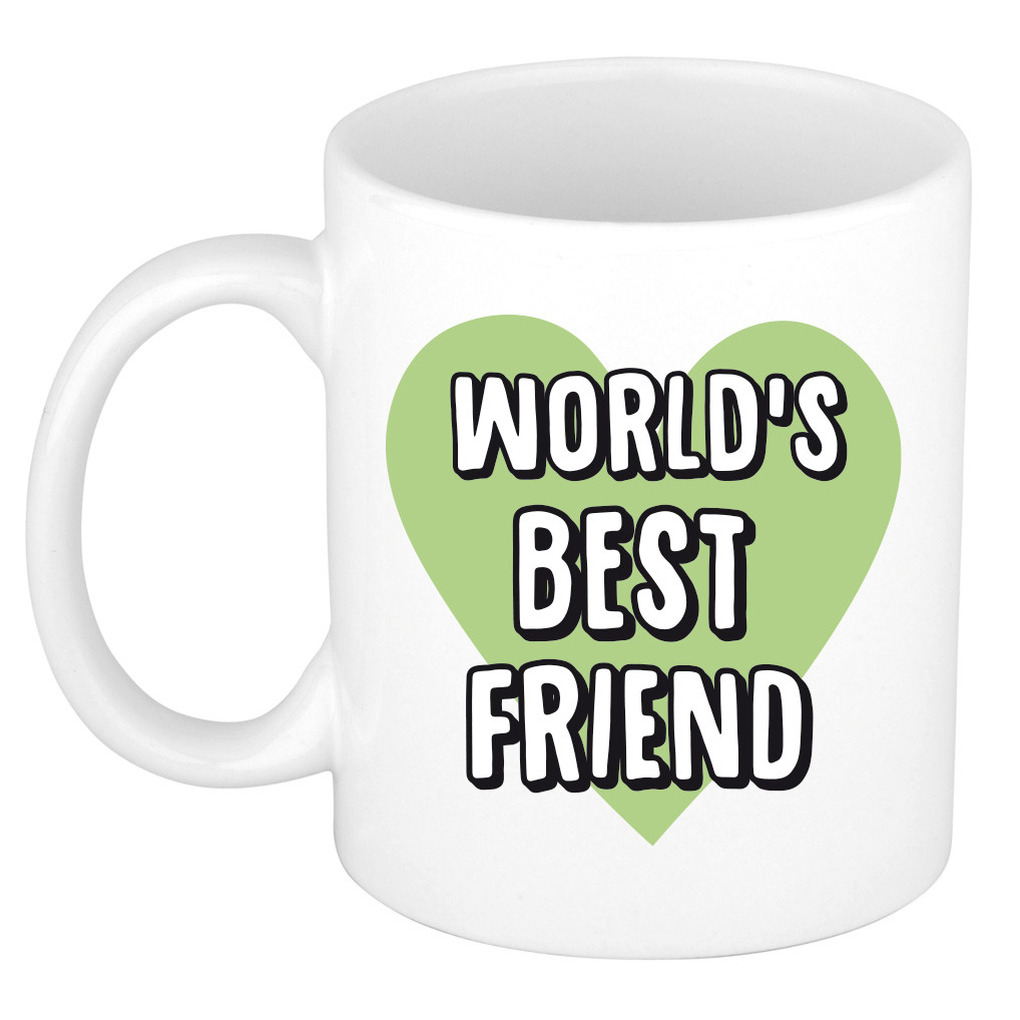 Cadeau koffiemok voor beste vriend of vriendin - worlds best friend - 300 ml -