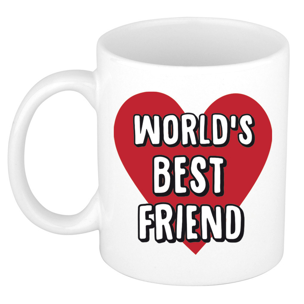 Cadeau koffiemok voor beste vriend of vriendin - Worlds Best Friend - 300 ml -
