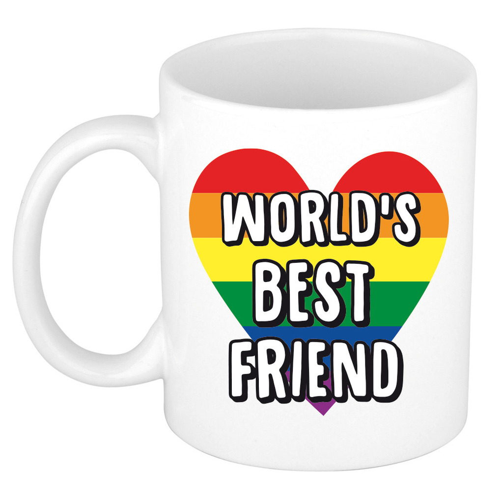 Cadeau koffiemok voor beste vriend of vriendin - Worlds Best Friend - 300 ml -
