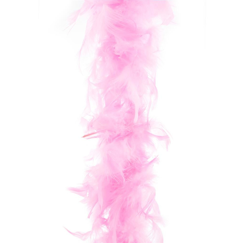 Boa kerstslinger - veren - lichtroze - 200 cm - kerstversiering - slingers -