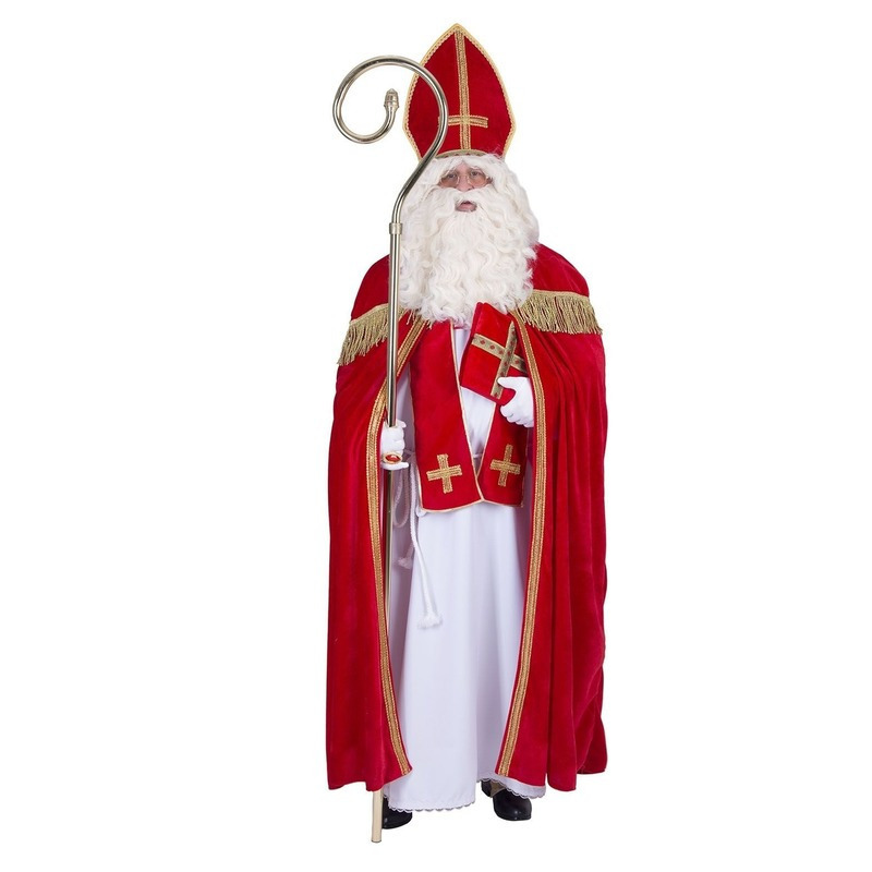 Sinterklaas kostuum - inclusief korte witte handschoenen One size -