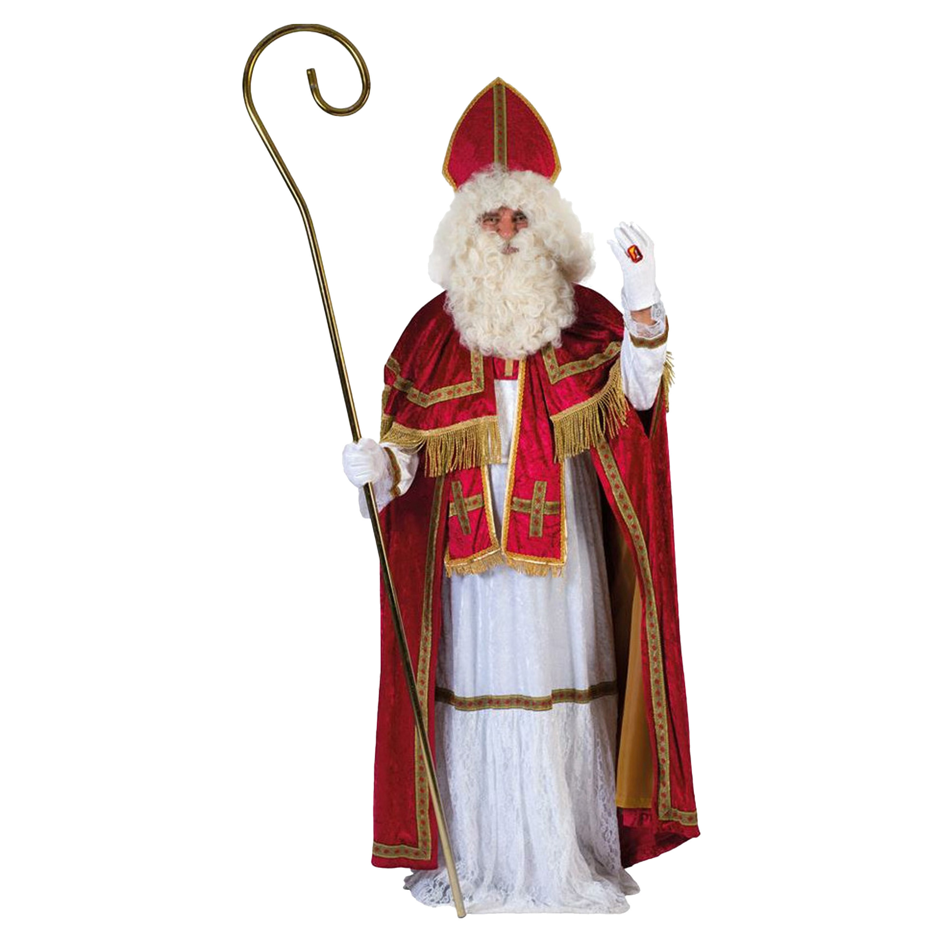 Sinterklaas kostuum - inclusief korte witte handschoenen One size -