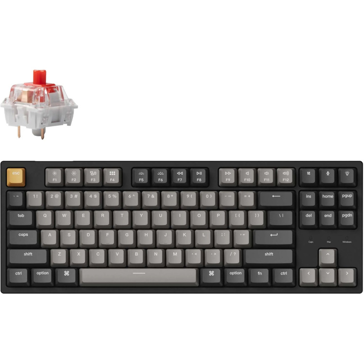 Keychron C1 Pro-M1 toetsenbord RGB leds, TKL, Double-shot PBT, hot swap