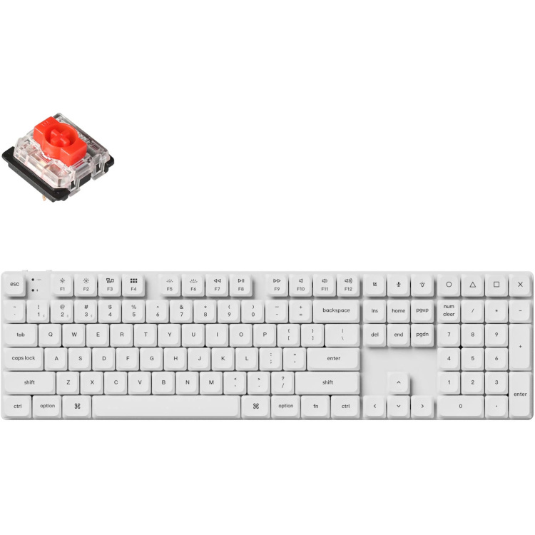 Keychron K5 Pro-Q1 toetsenbord RGB leds, Double-shot PBT, hot swap, Bluetooth 5.1
