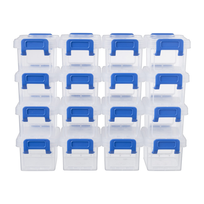 Mini opslag containers - set van 16 - 5x8x6.5 cm