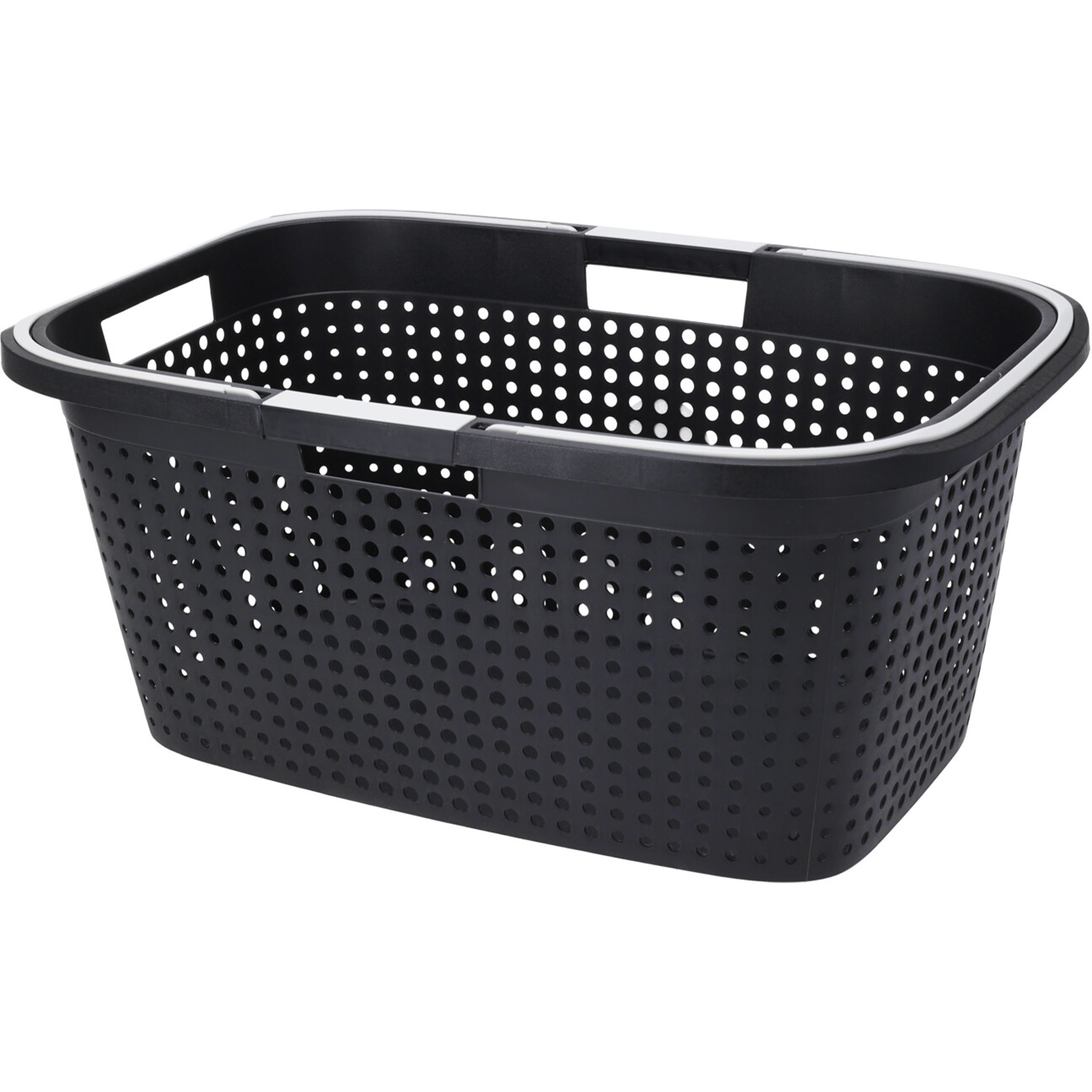 Wasmand - antraciet grijs - 38L - kunststof - 60 x 40 x 26 cm -
