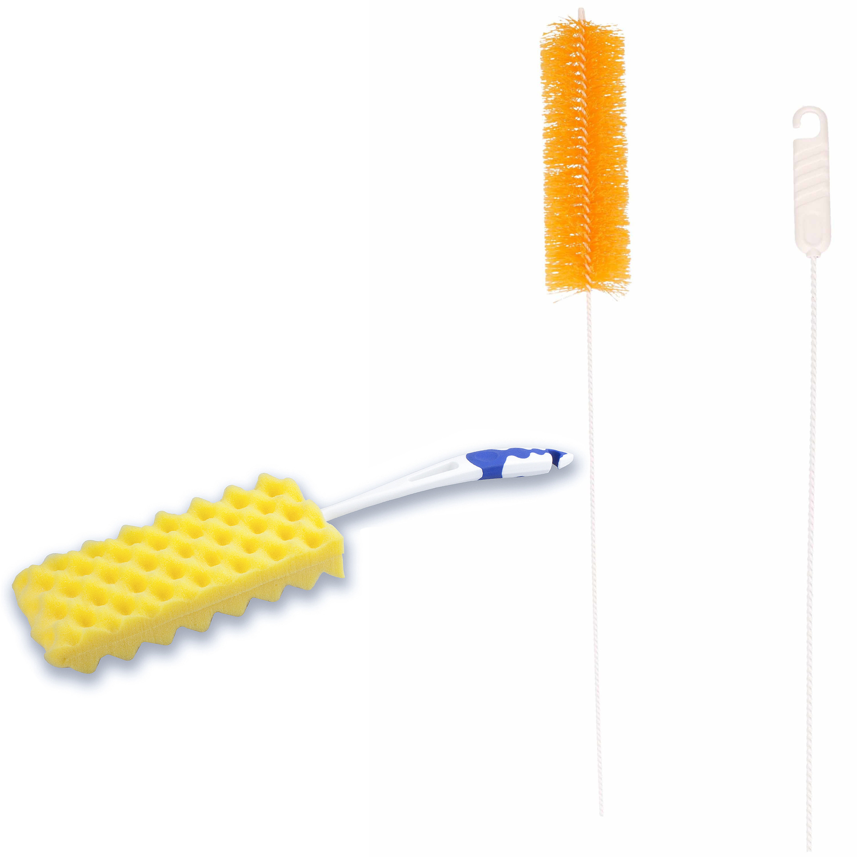 Radiatorborstel set - 2-delig - flexibel - 90 cm - schuimspons - 46 cm -