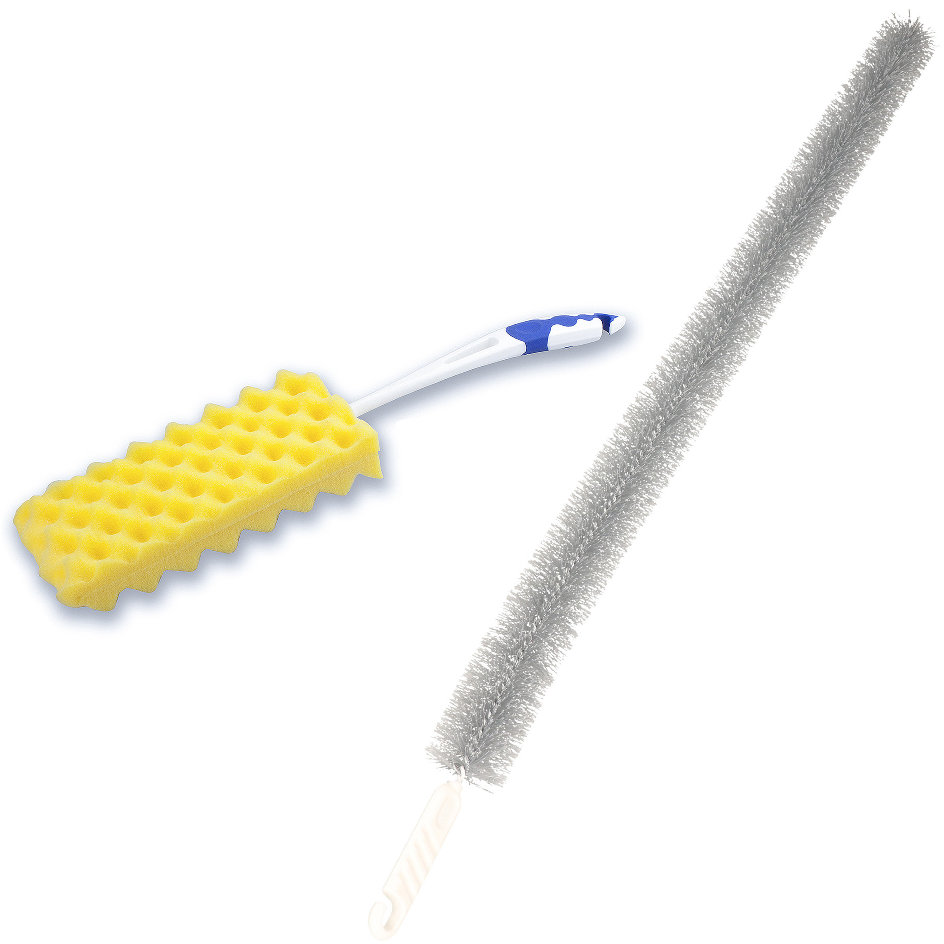 Radiatorborstel set - 2-delig - flexibel - 92 cm - schuimspons - 46 cm -