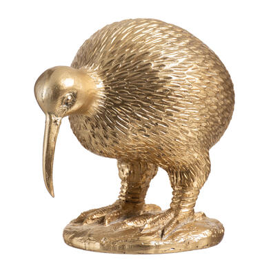 Ornament Kiwi - goudkleur - 14x9,8x14 cm - Leen Bakker