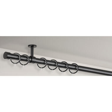 Gordijnroede 120cm - zwart metaal - Ø28mm (1209050) - Leen Bakker