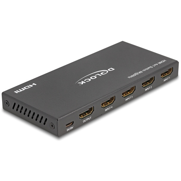 DeLOCK HDMI Switch 4 x HDMI in to 1 x HDMI out 8K 60 Hz hdmi switch