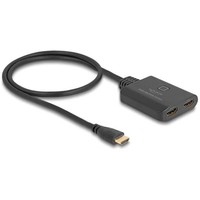 DeLOCK HDMI Switch 2x HDMI in > 1x HDMI out hdmi switch 0,5 meter, 8K 60 Hz