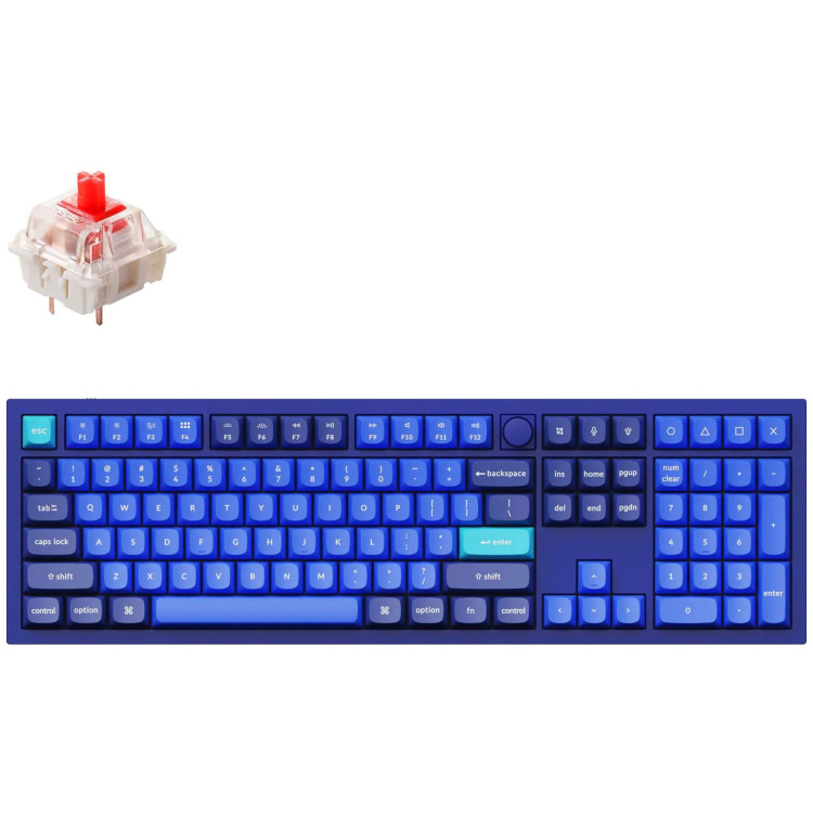 Keychron Q6-O1 toetsenbord RGB leds, Double-shot PBT, hot swap, Knob