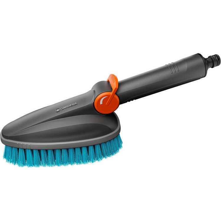 GARDENA Cleansystem handborstel M Hard, met slangaansluiting wasborstel 18846-20