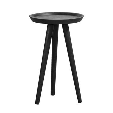 Bijzettafel Basel - zwart - 56xØ35 cm - Leen Bakker