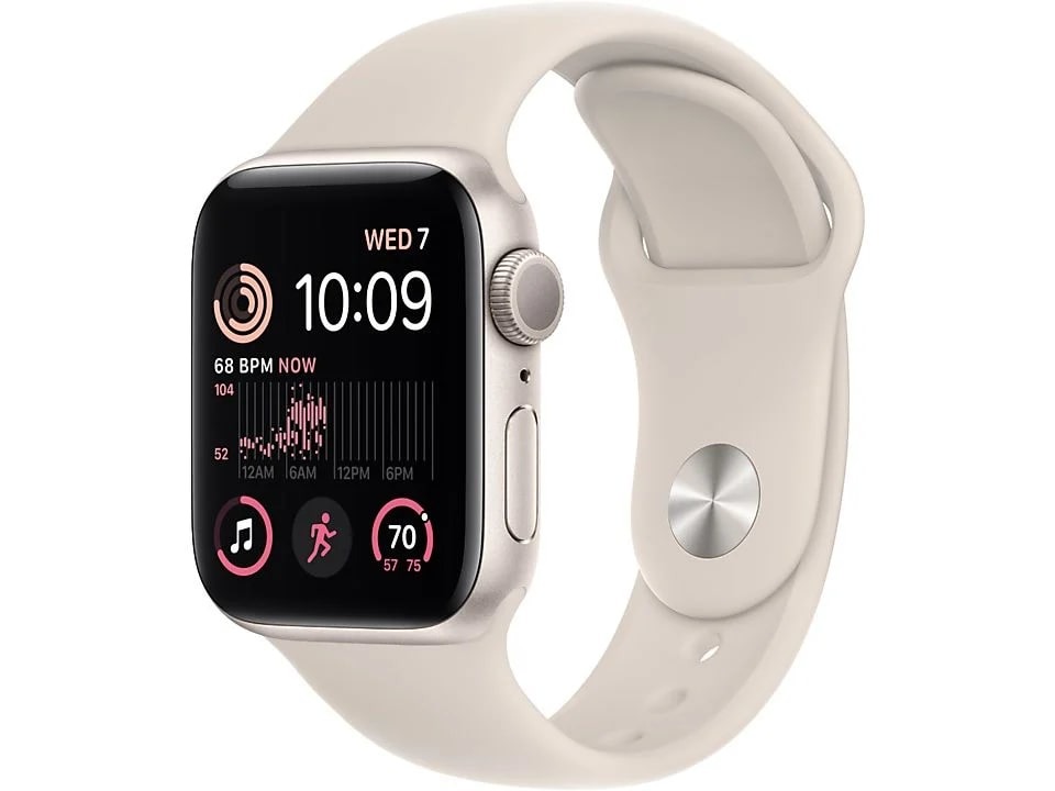 Apple Watch SE (2022) 40mm Starlight Aluminium Sportband M/L Smartwatch
