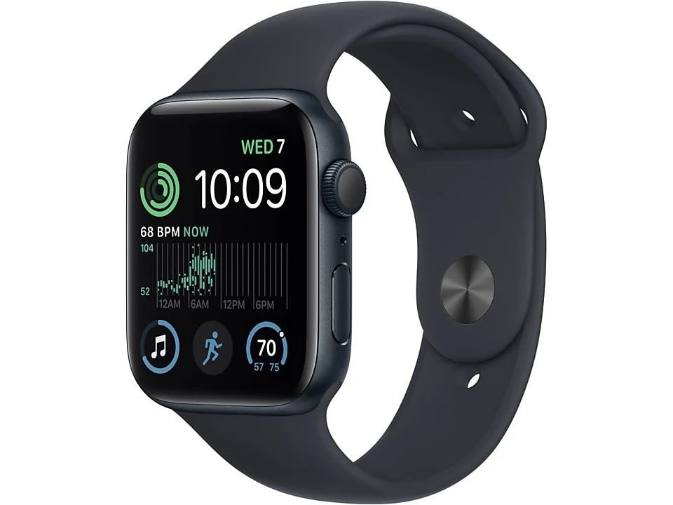 Apple Watch SE (2022) 44mm Midnight Aluminium Sportband S/M Smartwatch
