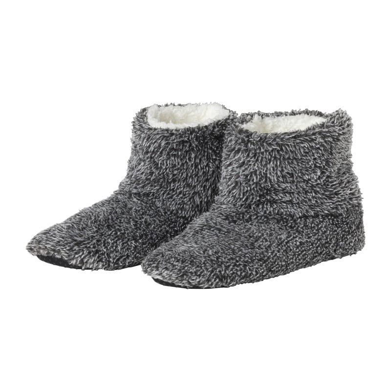 Pantoffels gemeleerd - donkergrijs - maat 41-42