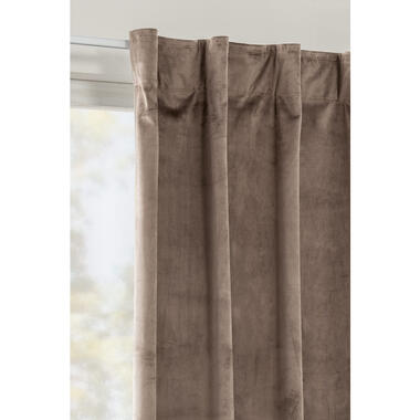 Gordijn Yara - taupe - 140x280 cm (1 stuk) - Leen Bakker