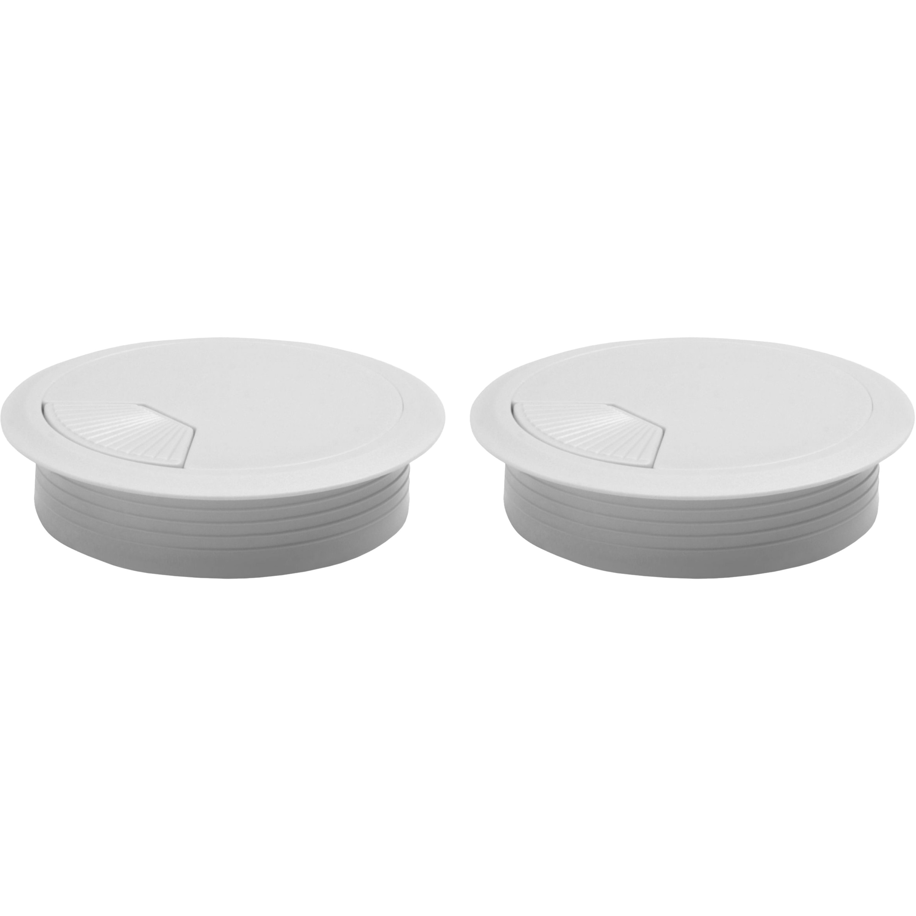 AMIG Kabeldoorvoer - 2x - kunststof dop met opening - Dia 60 mm x H20 mm - wit -
