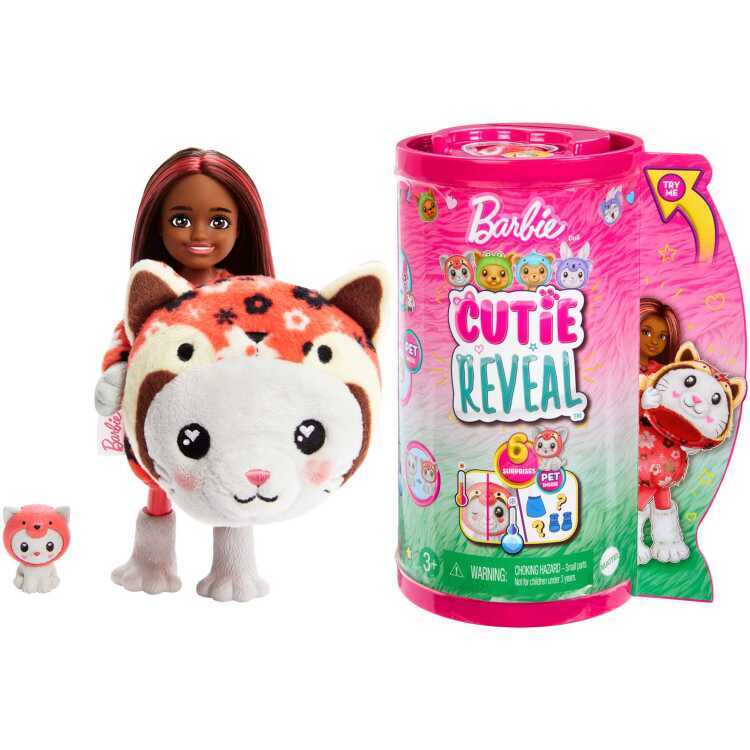Mattel Barbie Cutie Reveal Chelsea - Kitten als rode panda pop