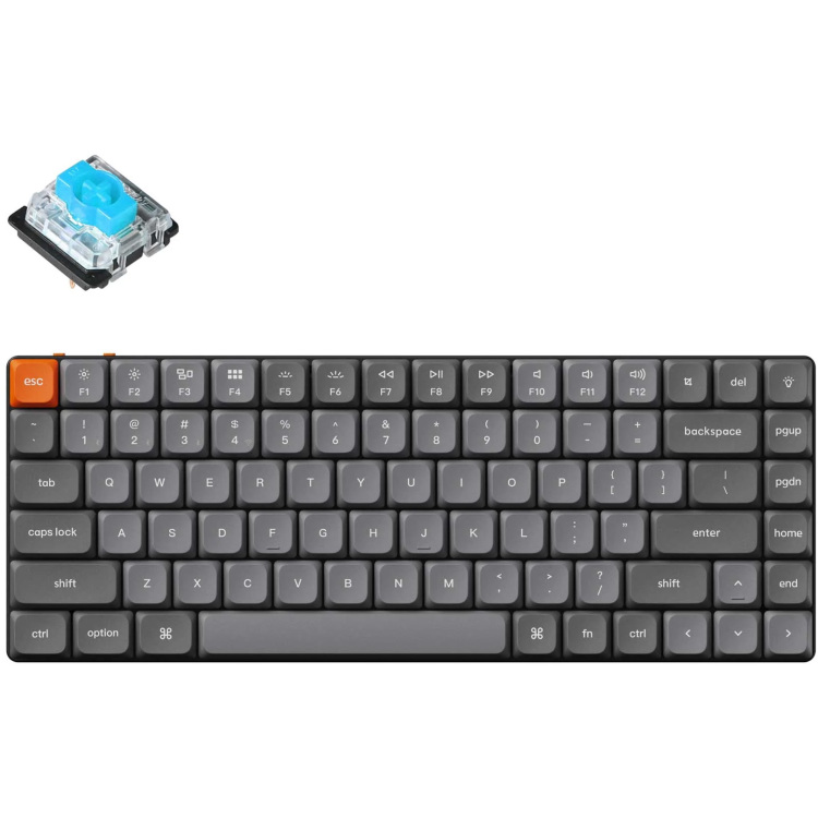 Keychron K3 Max-H2 toetsenbord RGB leds, 75%, Double-shot PBT, hot swap, 2.4GHz | Bluetooth 5.1 | USB-C