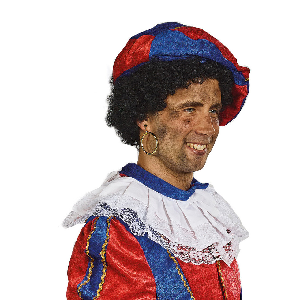 Pieten verkleed baret/muts/pet - blauwe/rood - voor volwassenen -