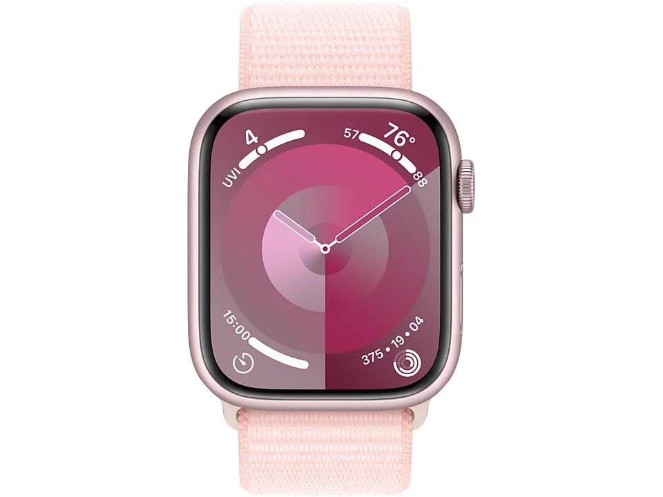 Apple Watch Series 9 45mm Roze Aluminium Sport Loop Smartwatch Roze