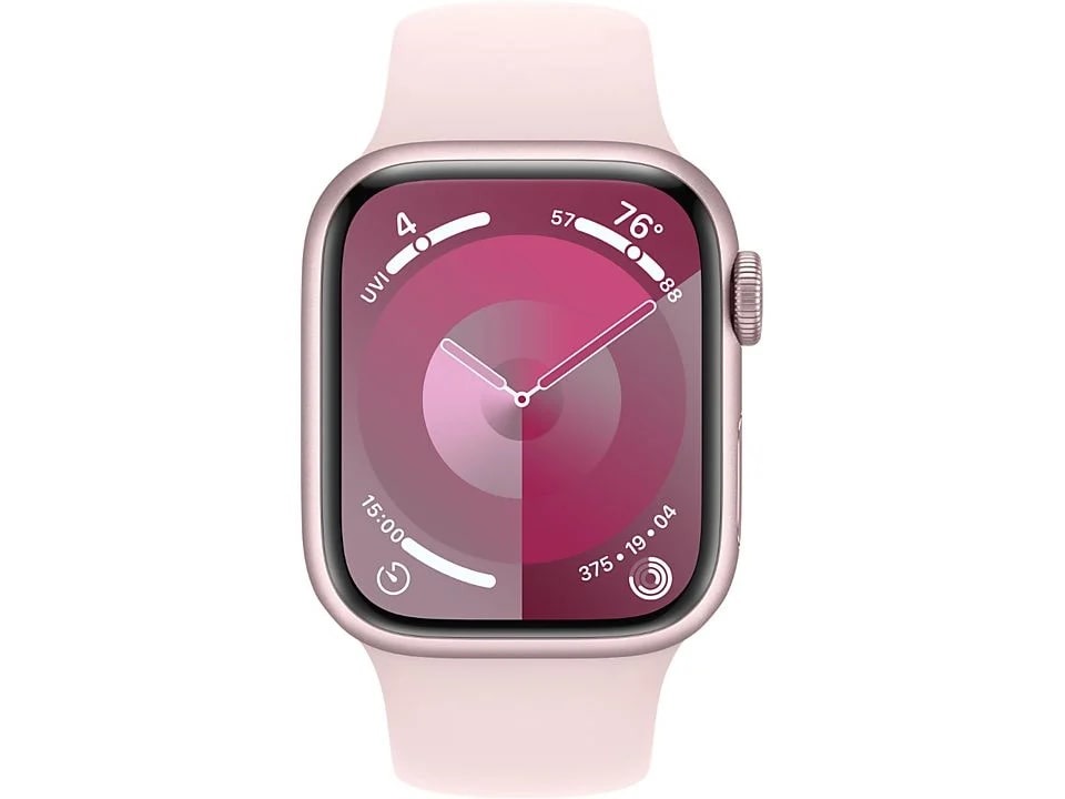Apple Watch Series 9 41mm Roze Aluminium Sportband S/M Smartwatch Roze