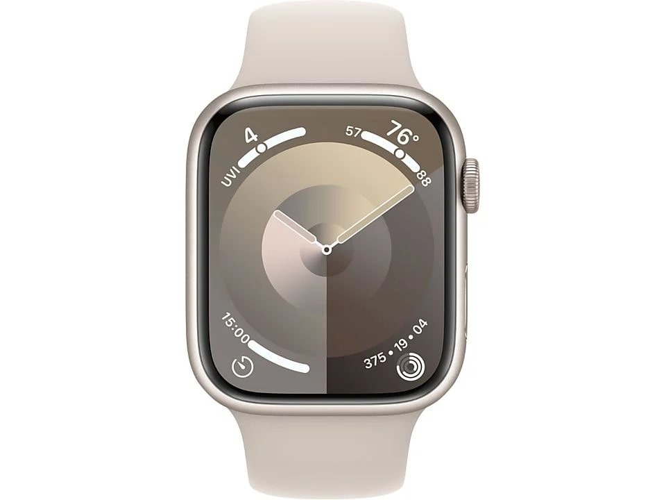 Apple Watch Series 9 45mm Starlight Aluminium Sportband M/L Smartwatch