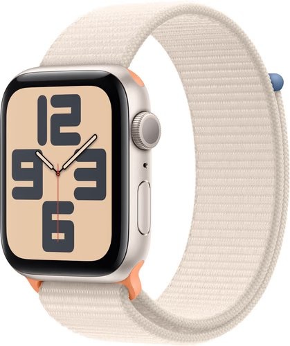 Apple Watch SE (2022) 44mm Starlight Aluminium Sport Loop Smartwatch