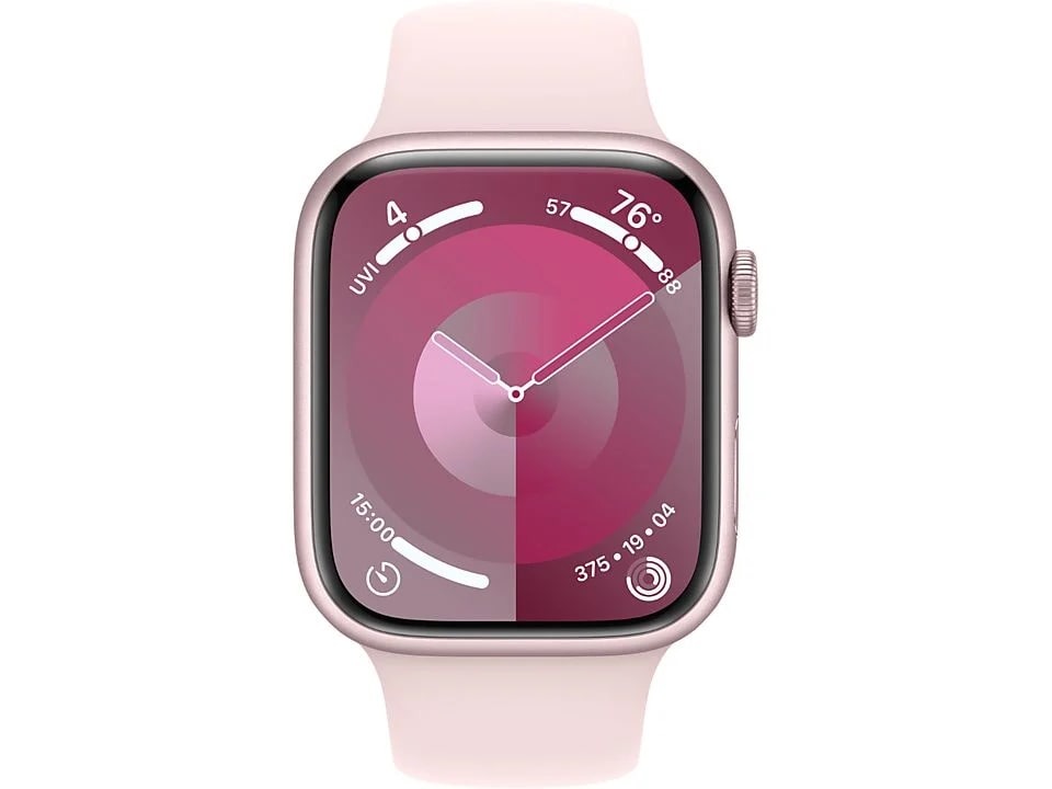 Apple Watch Series 9 45mm Roze Aluminium Sportband S/M Smartwatch Roze