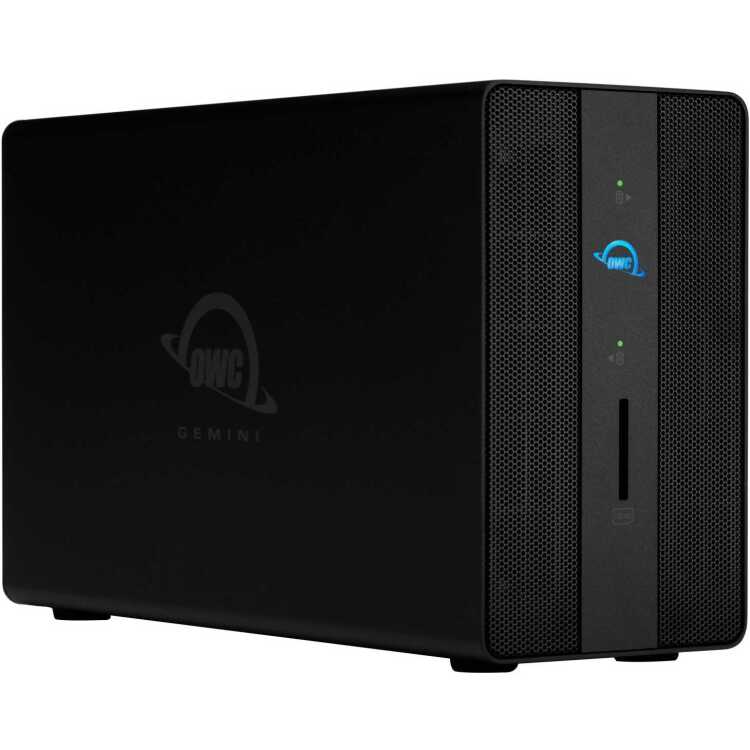 OWC Gemini Thunderbolt Dock and Dual-Bay RAID externe behuizing Thunderbolt 3 (USB-C), USB 3.2 Gen 2 Type-A, HDMI, 2.5 Gb LAN