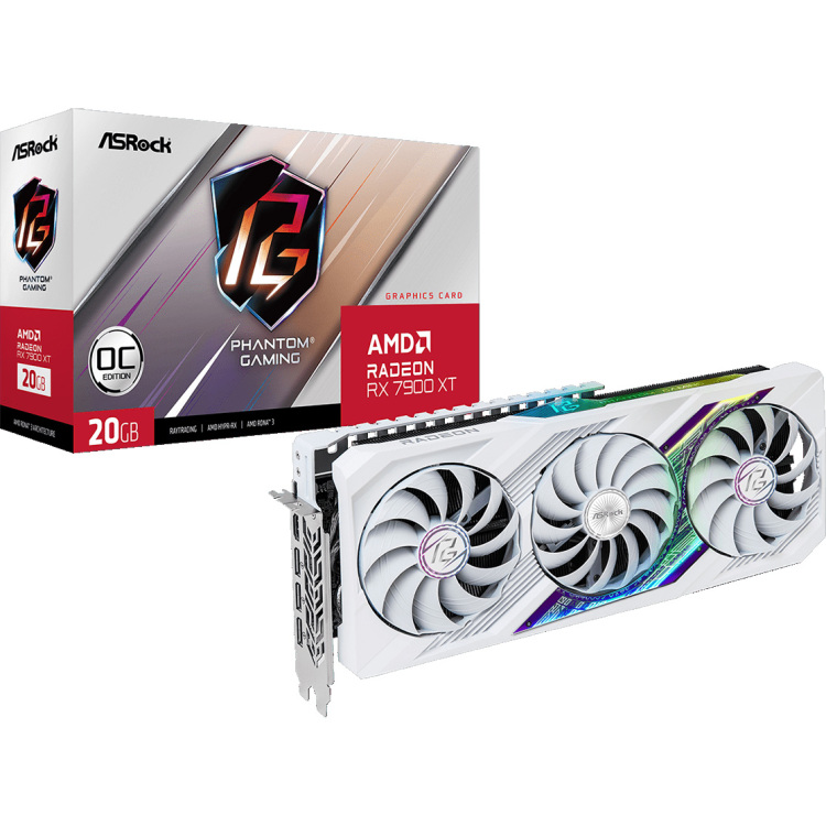 ASRock Phantom Gaming Radeon RX 7900 XT OC 20GB grafische kaart 1x HDMI, 3x DisplayPort