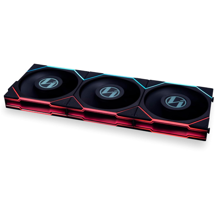 Lian Li UNI FAN TL-LCD120 Reverse Black Triple Pack case fan 4-pin PWM fan-connector, Incl. controller