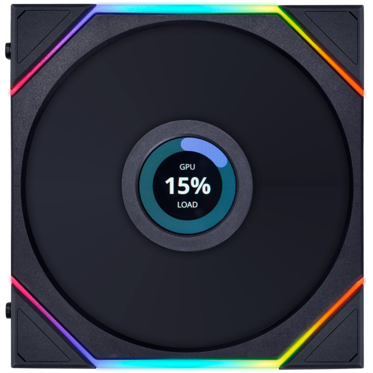 Lian Li UNI FAN TL-LCD140 Reverse Black Single Pack case fan