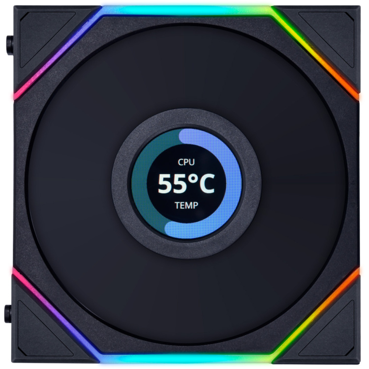 Lian Li UNI FAN TL-LCD120 Reverse Black Single Pack case fan