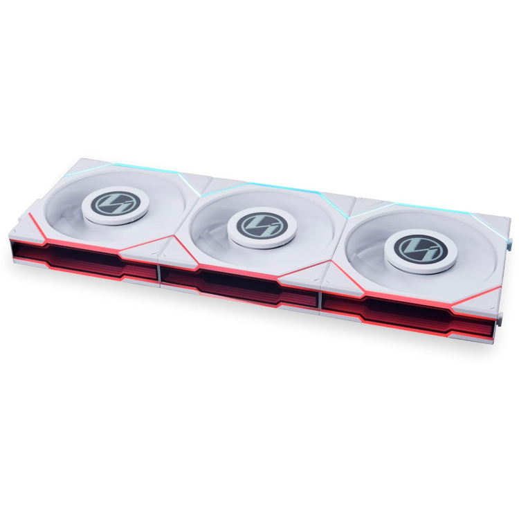 Lian Li UNI FAN TL-LCD120 Reverse White Triple Pack case fan 4-pin PWM fan-connector, Incl. controller