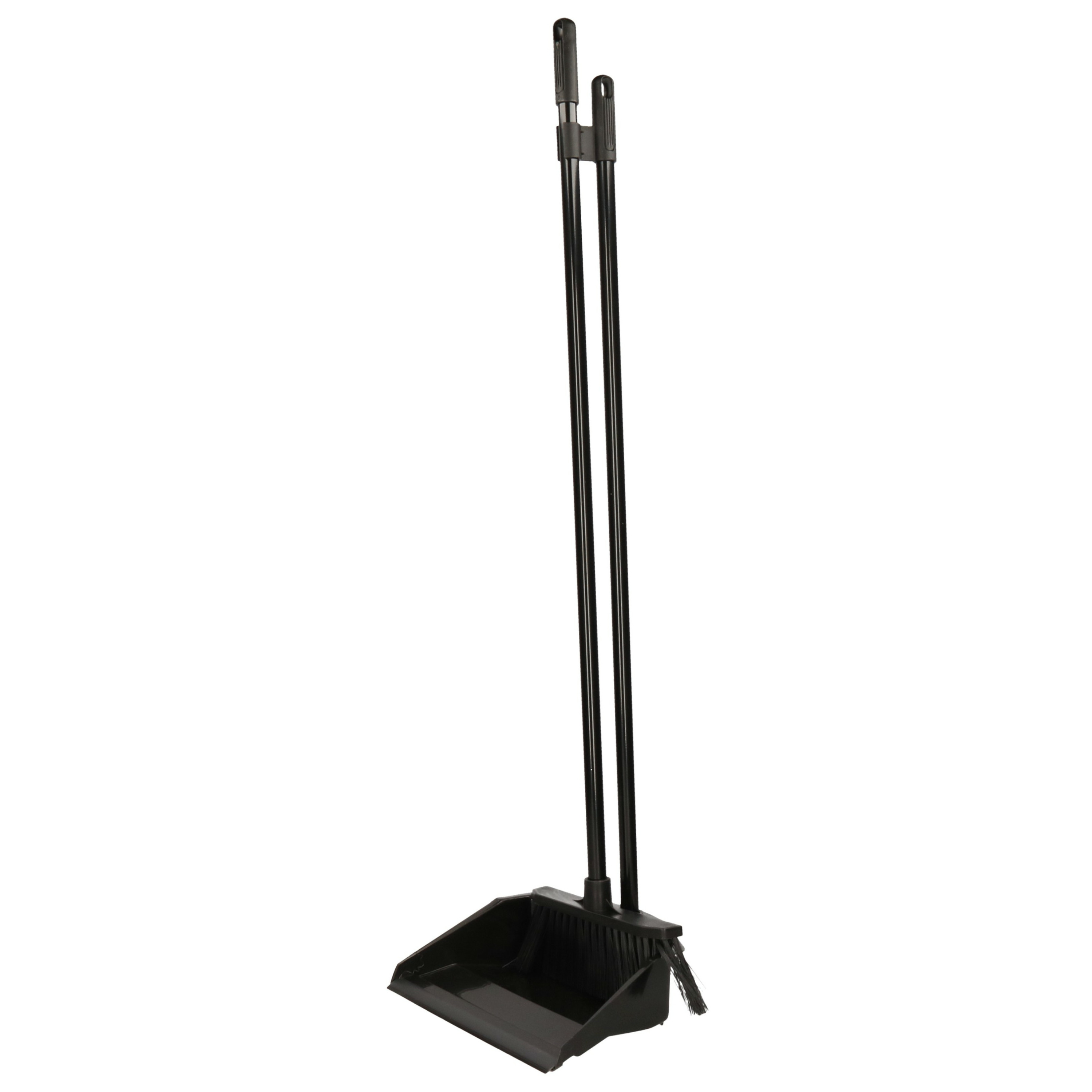 Benson Stoffer en blik met lange steel - zwart - 76 cm -