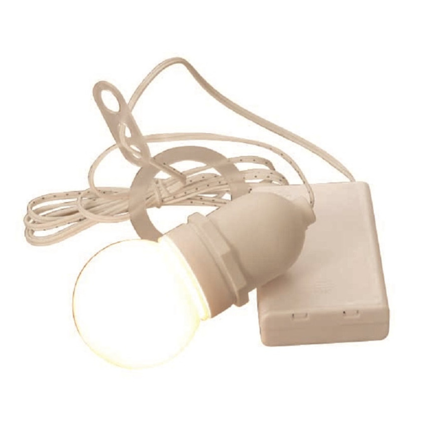 Kerstverlichting lichtsnoer voor kerststerren - 150 cm - op batterijen - wit - met timer -