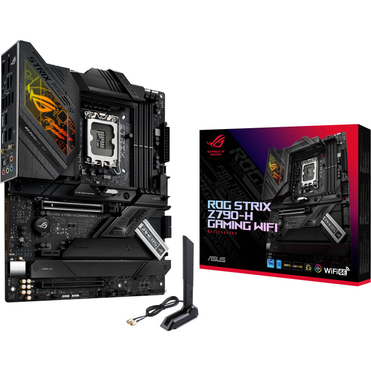 ASUS ROG STRIX Z790-H GAMING WIFI moederbord RAID, 2.5Gb-LAN, WLAN, BT, Sound, ATX