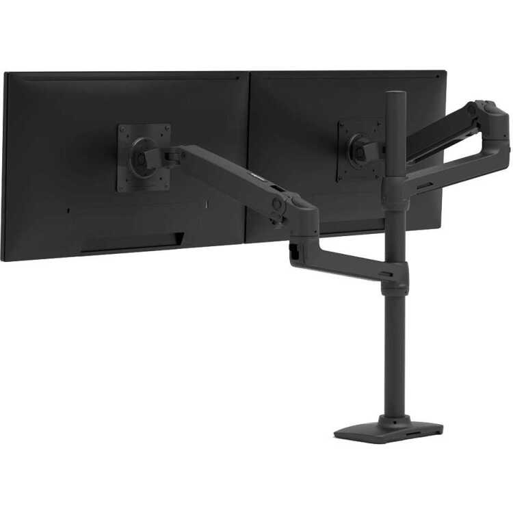Ergotron LX Dual Stacking monitorarm met hoog statief monitorarm