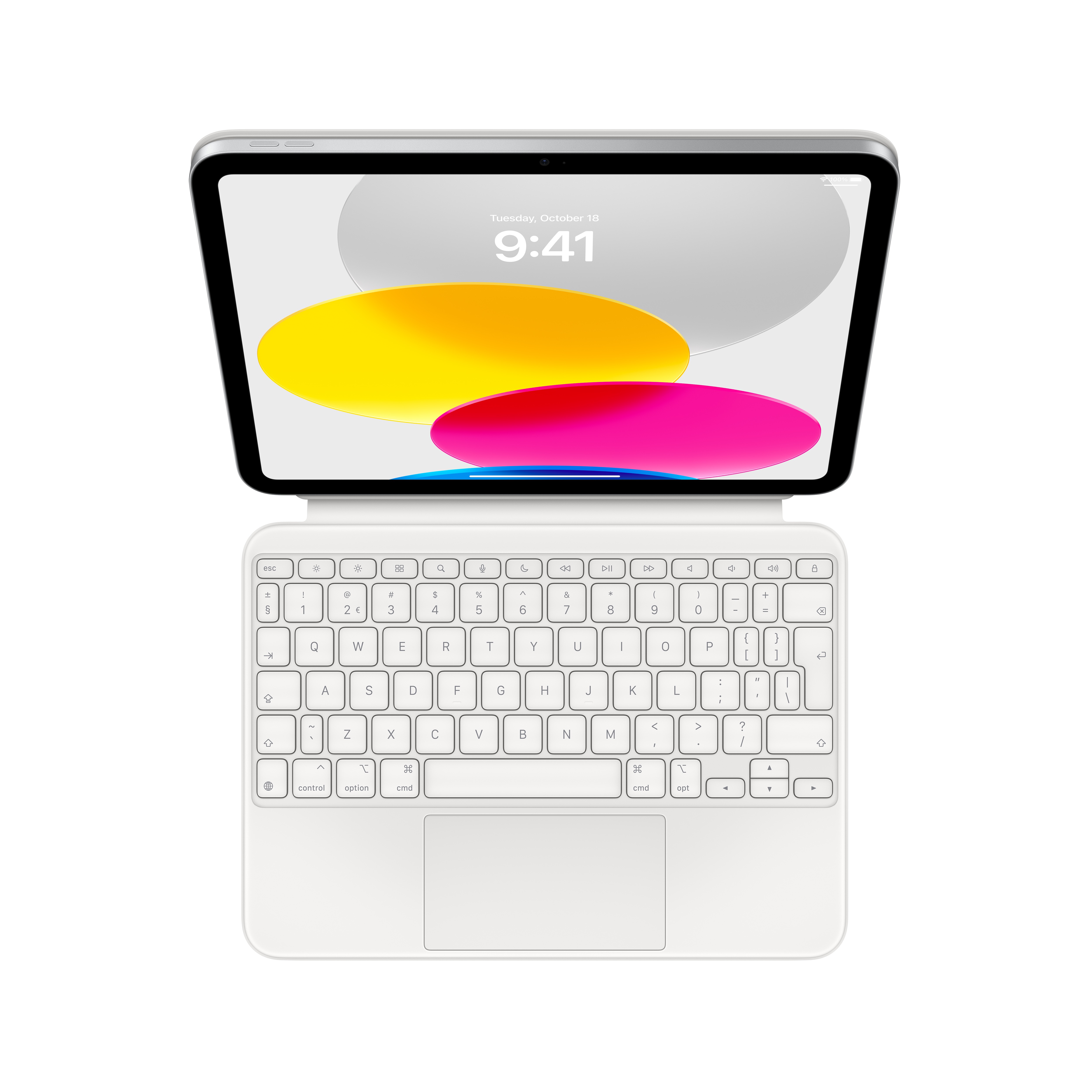 Apple Magic Keyboard Folio voor iPad (2022) Tablethoesje Zilver